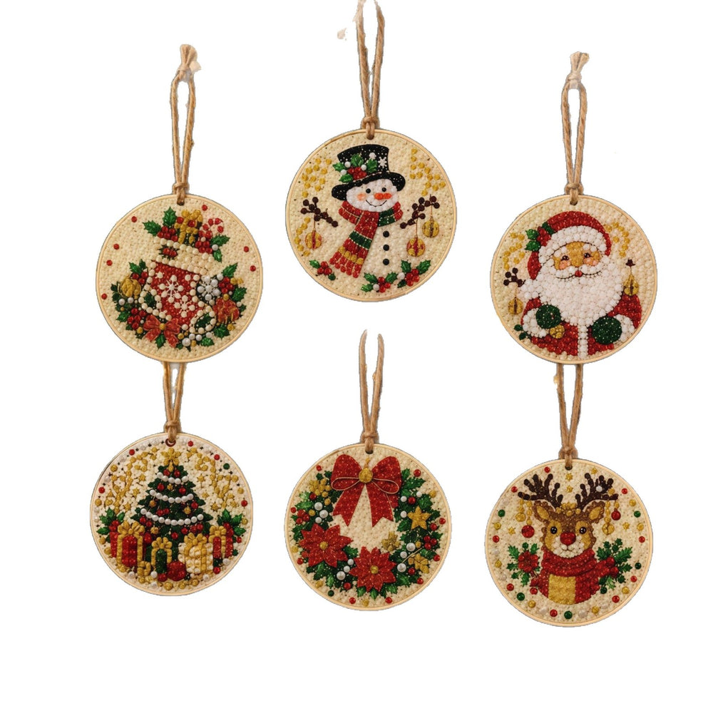 Adornos de Navidad con diamantes – Pack de 6