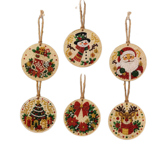 Adornos de Navidad con diamantes – Pack de 6