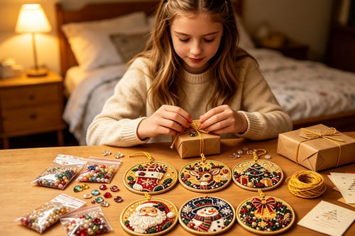 Adornos de Navidad con diamantes – Pack de 6