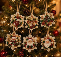 Adornos de Navidad con diamantes – Pack de 6